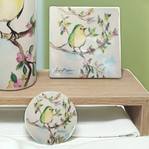Bird Tumbler Set – Tumbler, Coaster, Car Coaster by Angie Bryan Creations - Picture 4 of 13